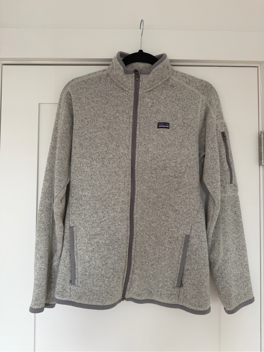 Patagonia Light Gray Better Sweater Full-Zip Heathered Fleece Jacket